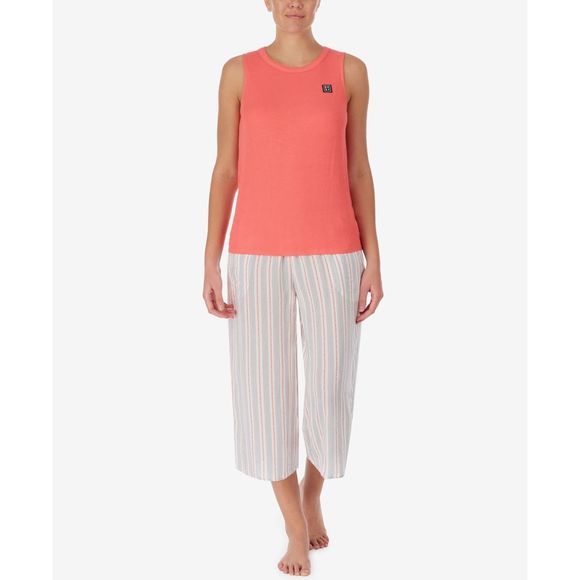 DKNY Womens Tank Top Capri Pants Pajama Set,Stp,X-Large
